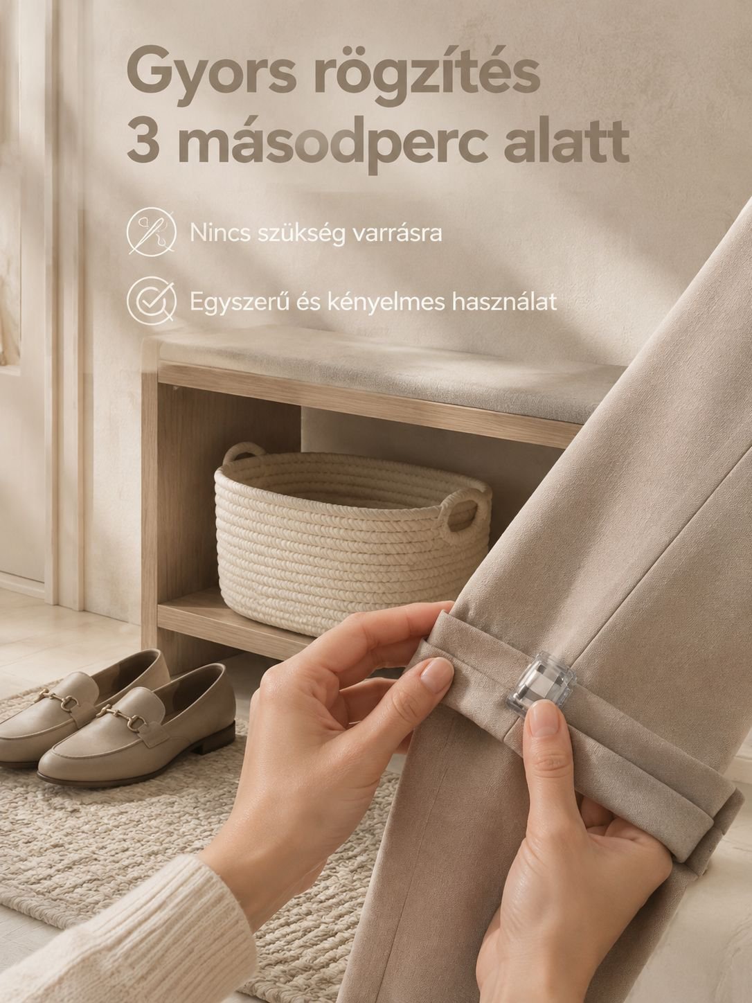 Állítható nadrágcsat többféle nadrághoz