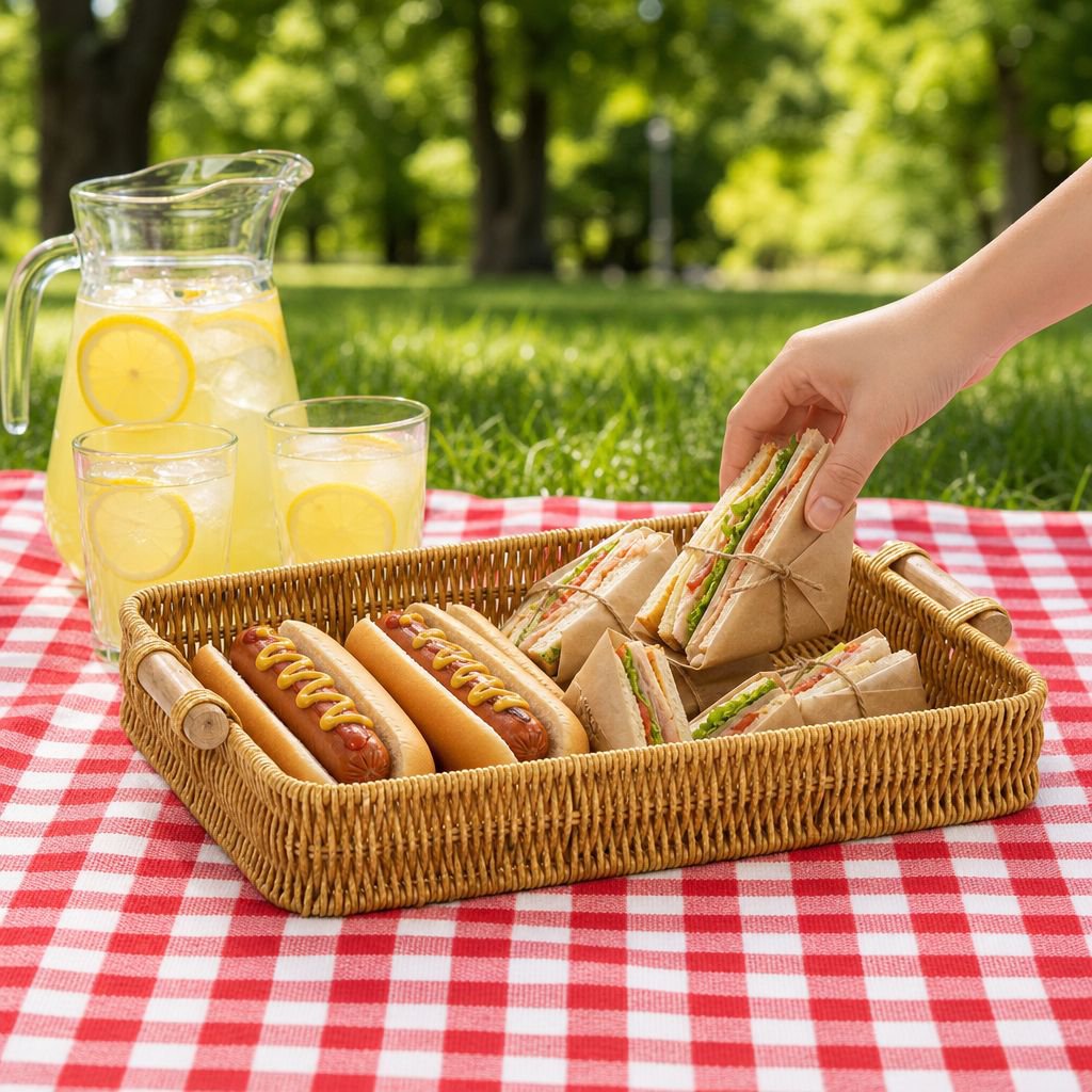 Imitation rattan fruit plate hand-woven Japanese bread basket steamed bun basket living room home st