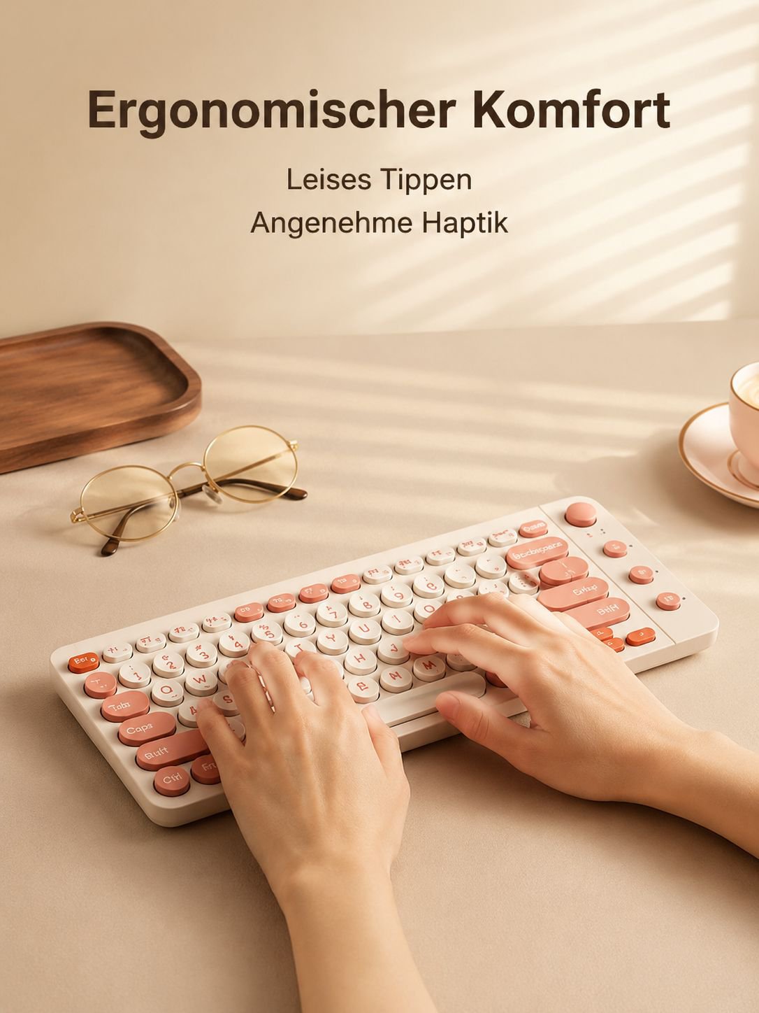 Kabellose Tastatur im klassischen Design