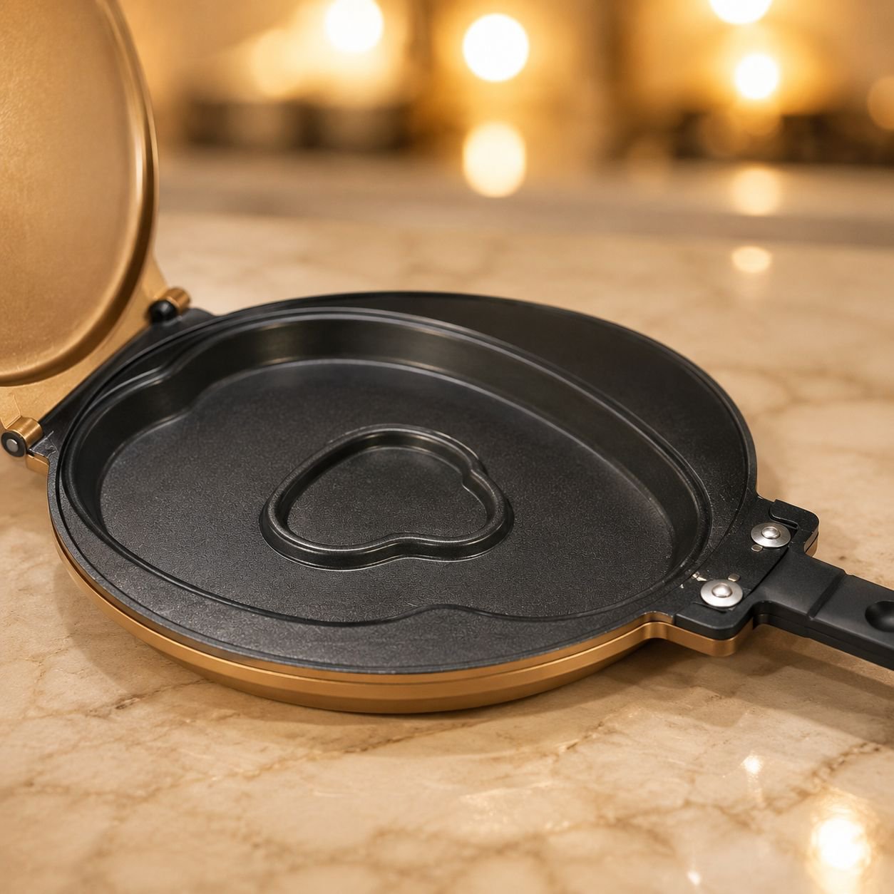 Mexican folding skillet with non-stick surface