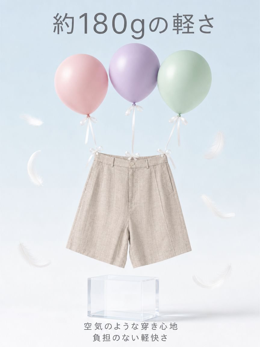 アウトドアにも最適な快適ショートパンツ着用例