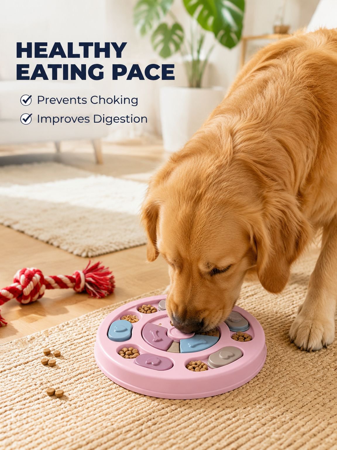 Pet Dog Spinning Slow Food Bowl