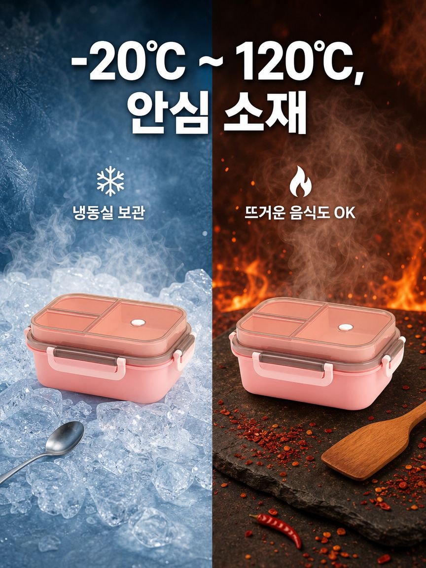 이중 밀폐형 칸막이 도시락