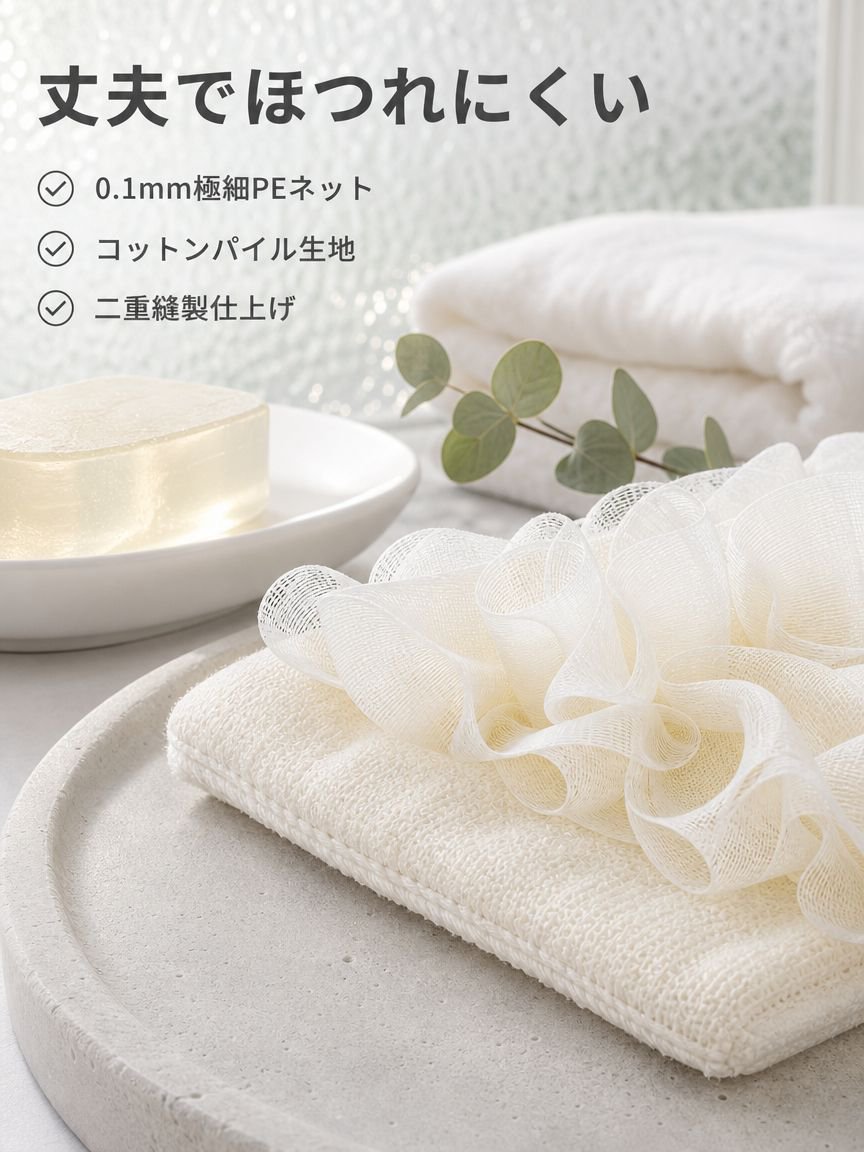 お風呂用ボディタオル二合一