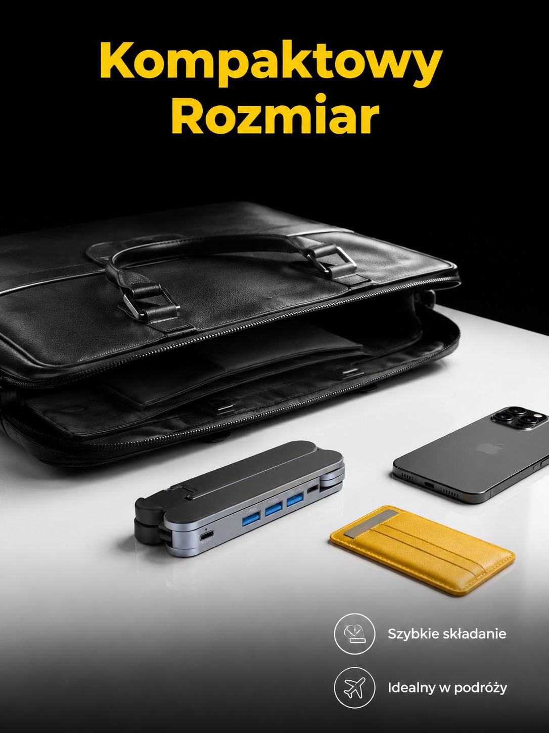 Wielofunkcyjna podstawka na laptopa z 4-w-1 portami