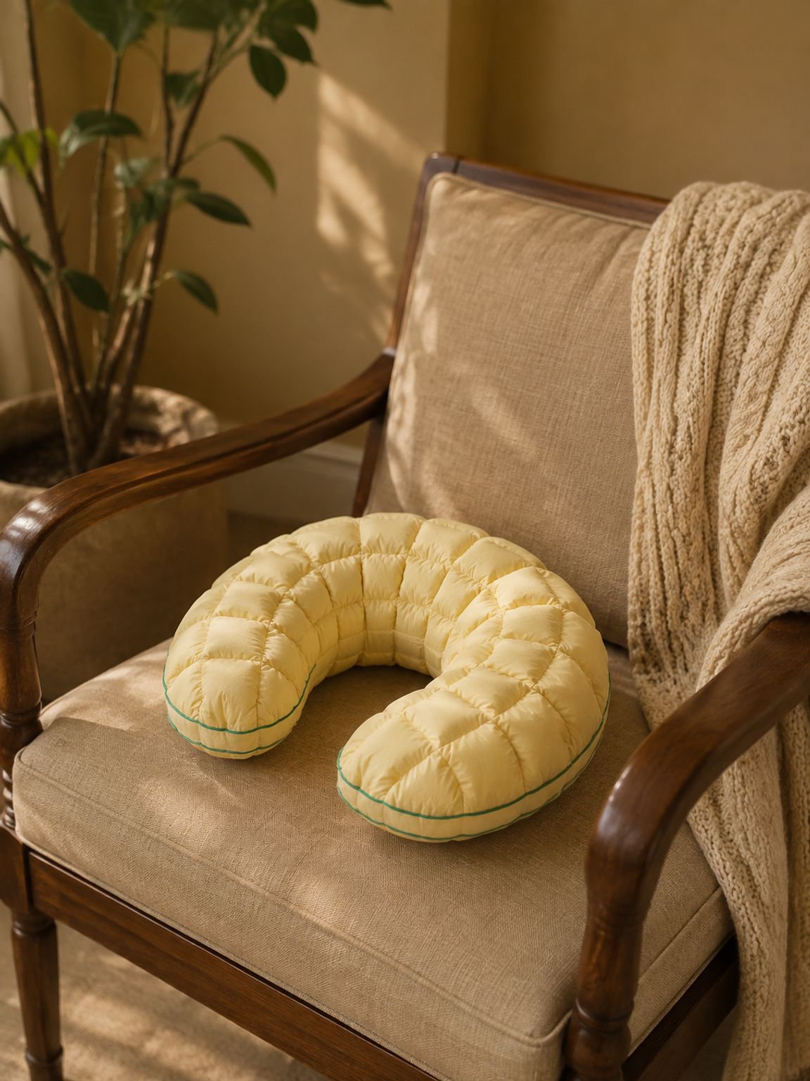 Comfortable Cloud Travel Neck Pillow - Pineapple Edition