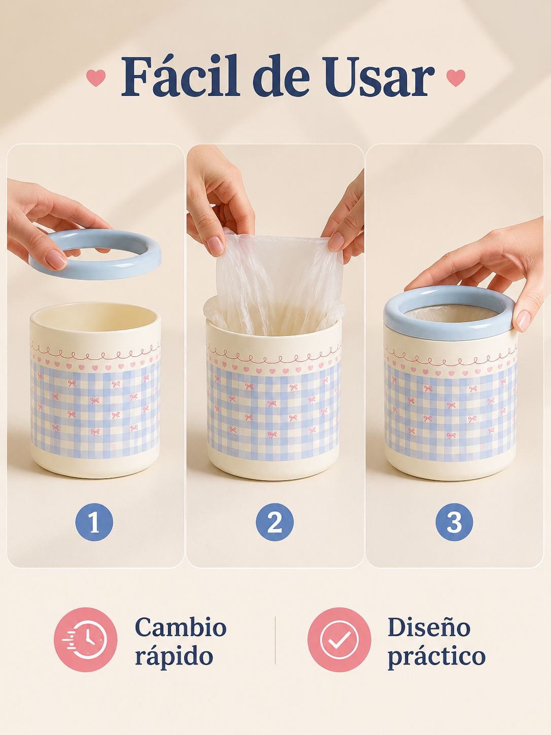 Portalápices de plástico de diseño elegante para oficina