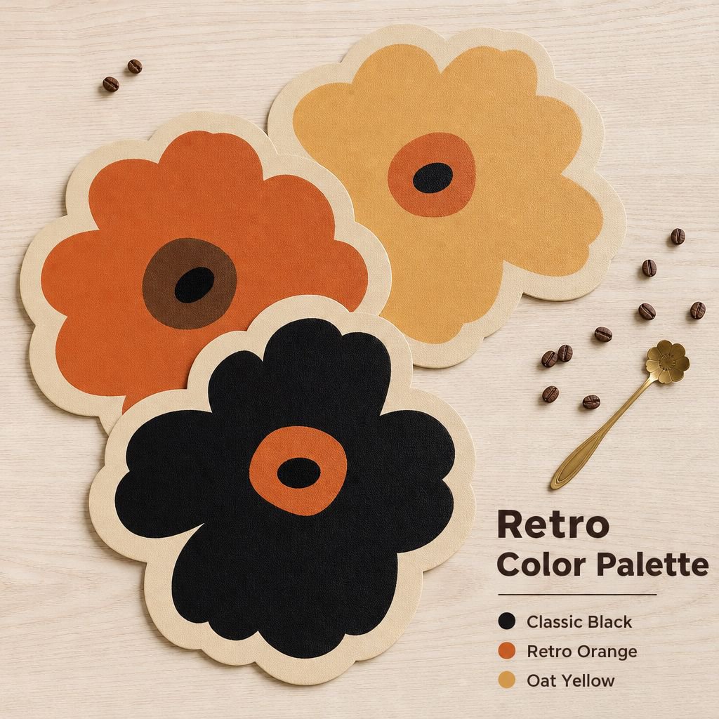 Washable Leather Table Placemat Stain-resistant and Durable