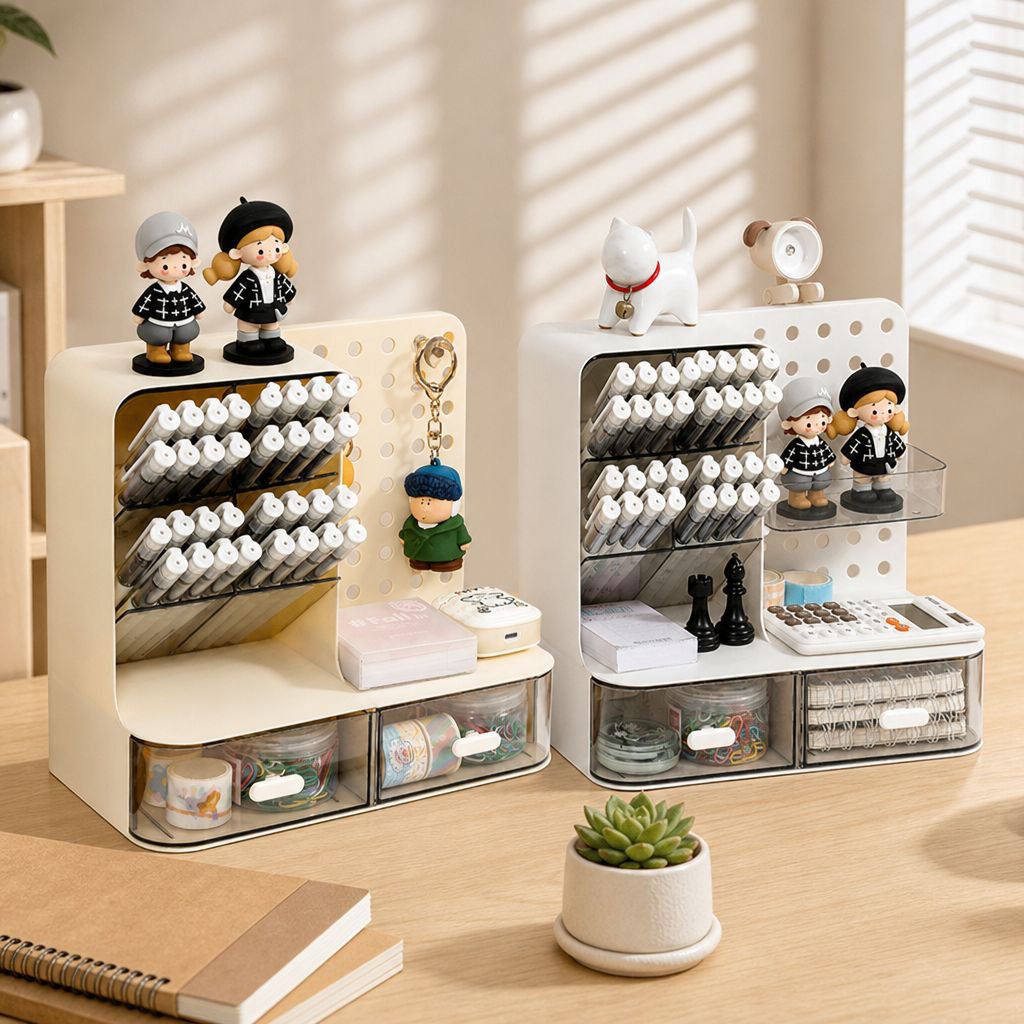 Organizador de papelería con diseño moderno
