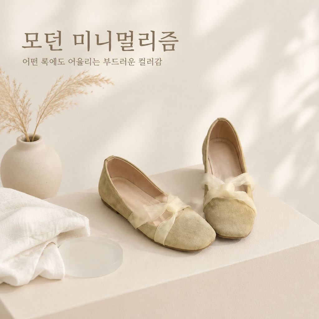 온화한 밤바람 발레 슈즈 2026년 신상 리본 플랫 메리제인 슈즈 기품 있는 만능 플랫슈즈
