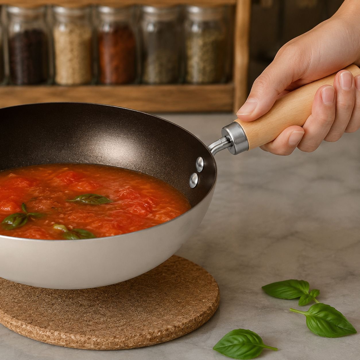 Premium ceramic nonstick frying pan for healthy meals