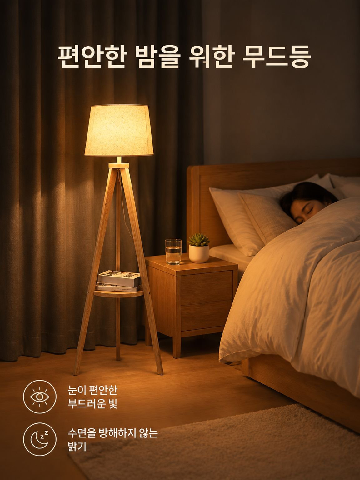 실목 삼각대 안정 거실 장식 마루등