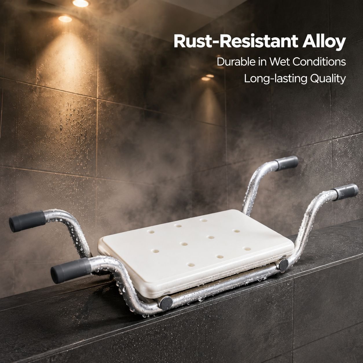 Aluminum alloy bathtub seat shelf