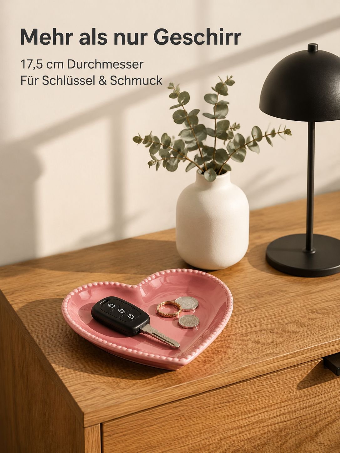 Herzförmige Keramikschale für Zuhause