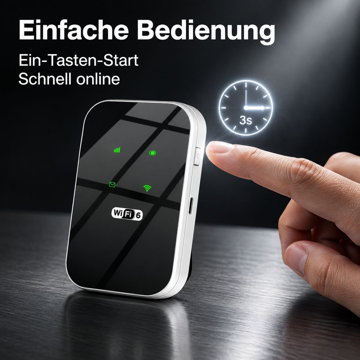 Tragbares WiFi 6 kabelloses Gerät ohne Netzteil