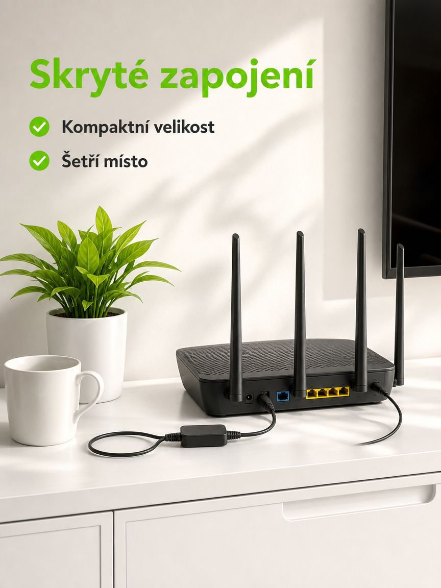 72hodinový automatický vypínač napájení a restartovací kabel pro router