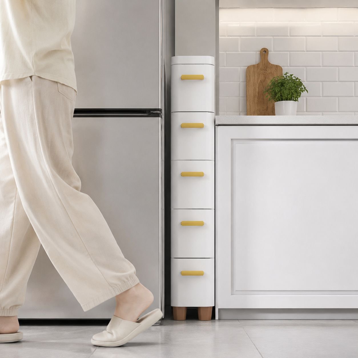 Household Multi-layer Narrow Gap Drawer Organizer Cabinet