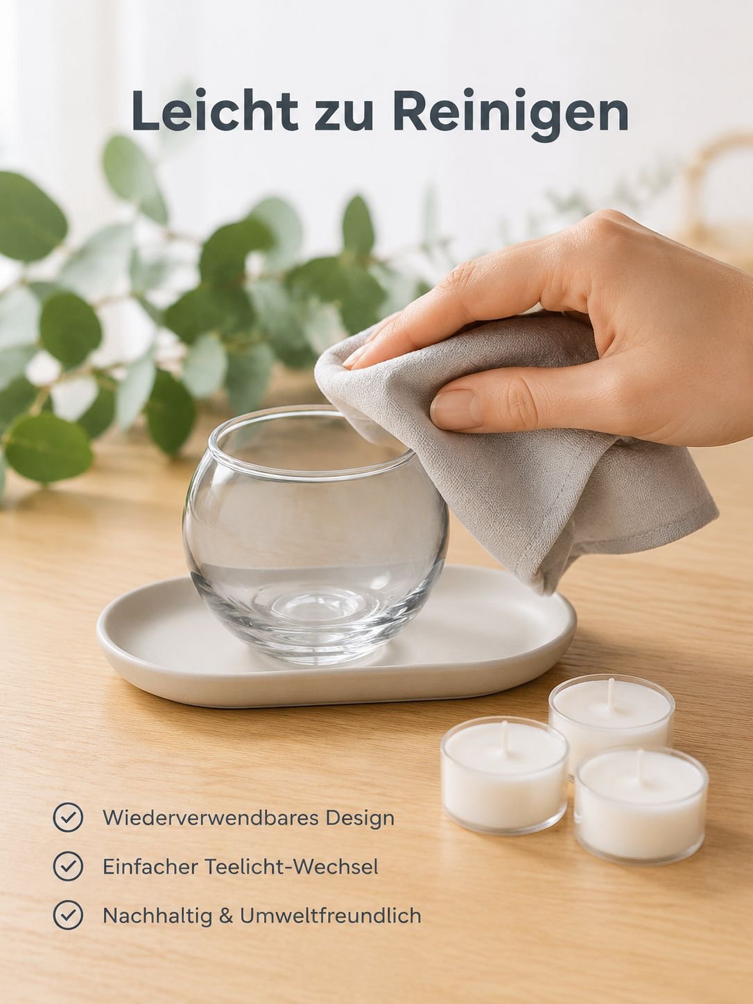 FBA Kerzenset mit drei Kugelbechern (2 Stück/Set)