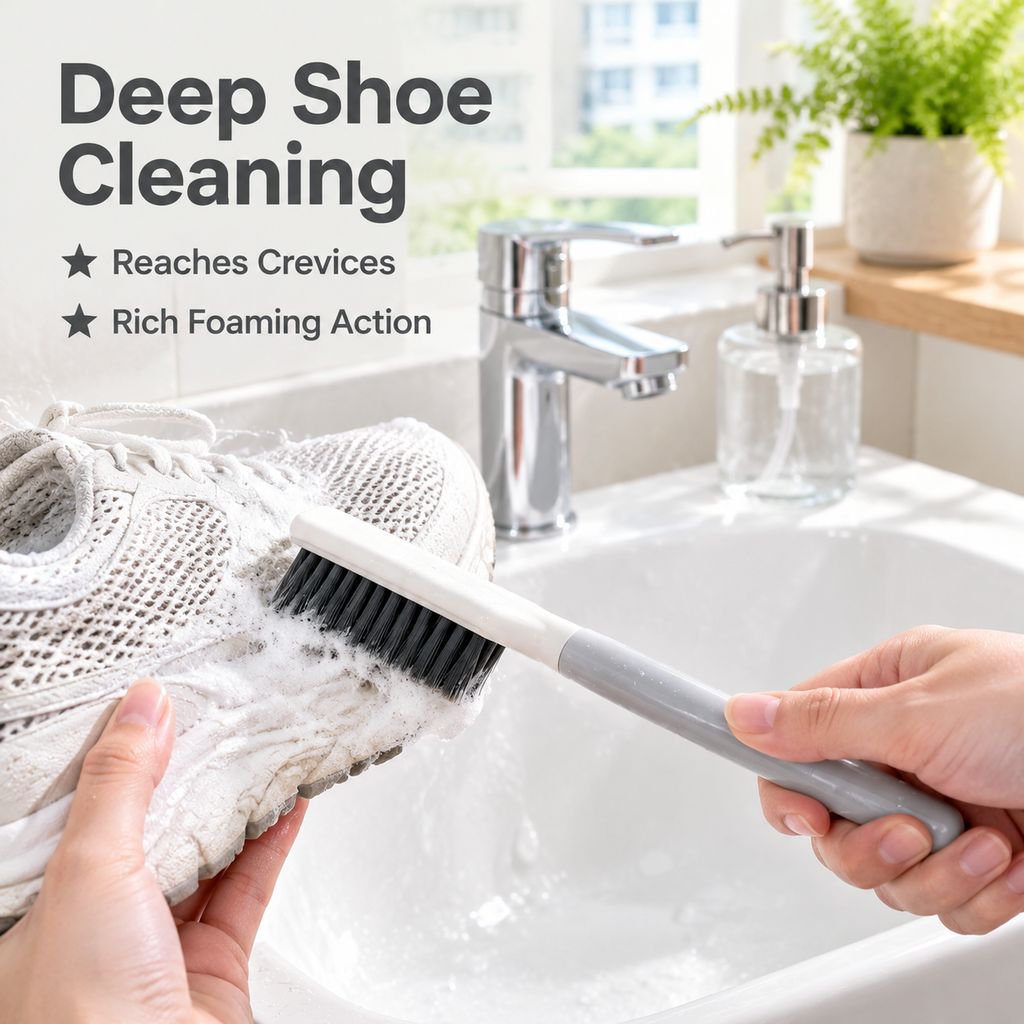 Soft Bristle Shoe Brush Multifunctional Laundry Cleaning Scrub Brush for Shoes