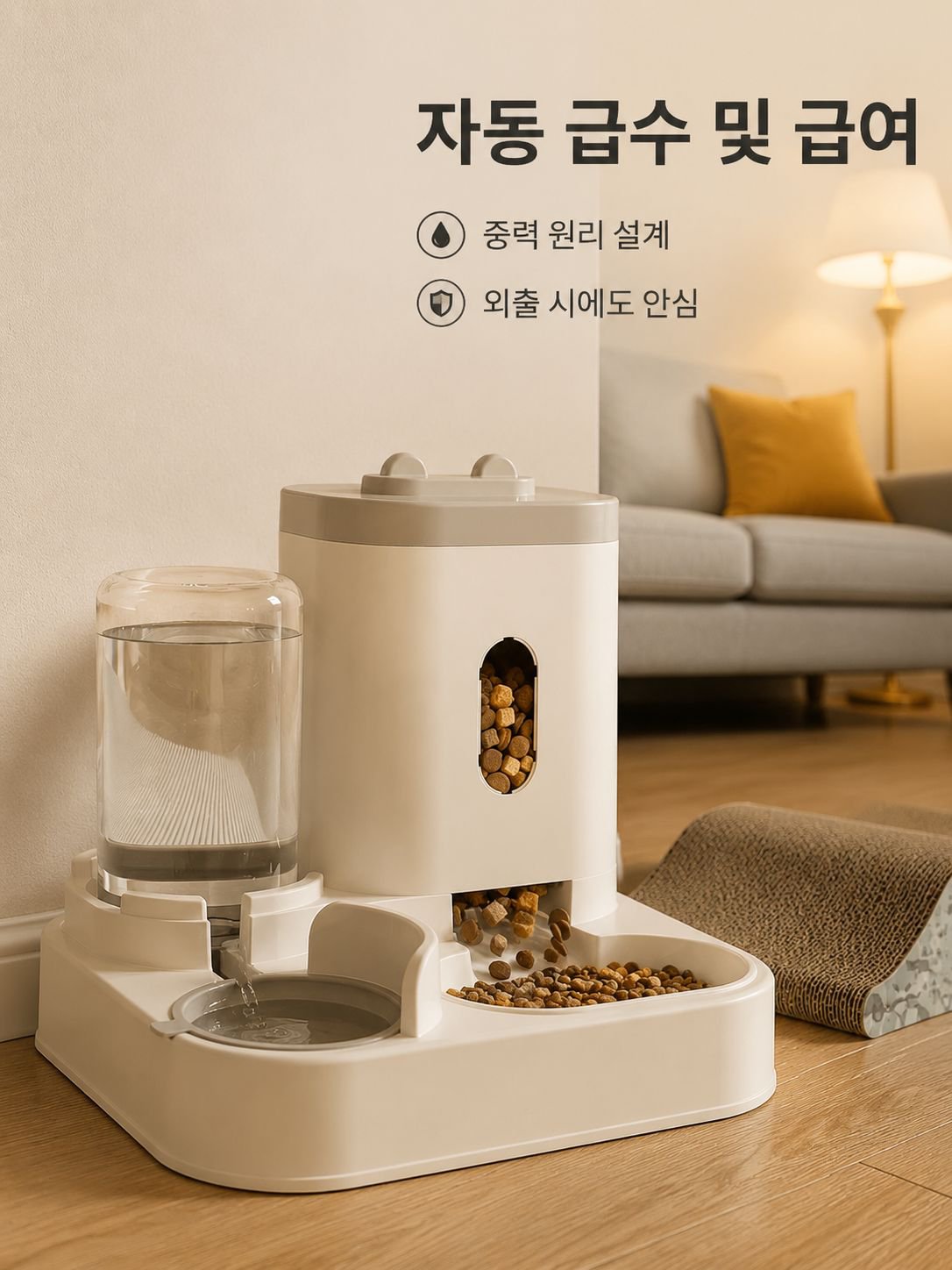 애완동물 그릇 이합일 고양이 개 먹이기