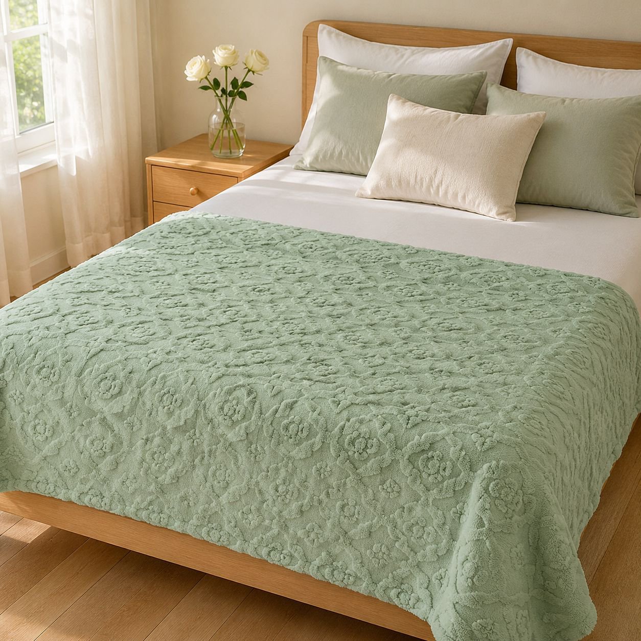 Velvet Thickened Coral Flannel Jacquard Blanket