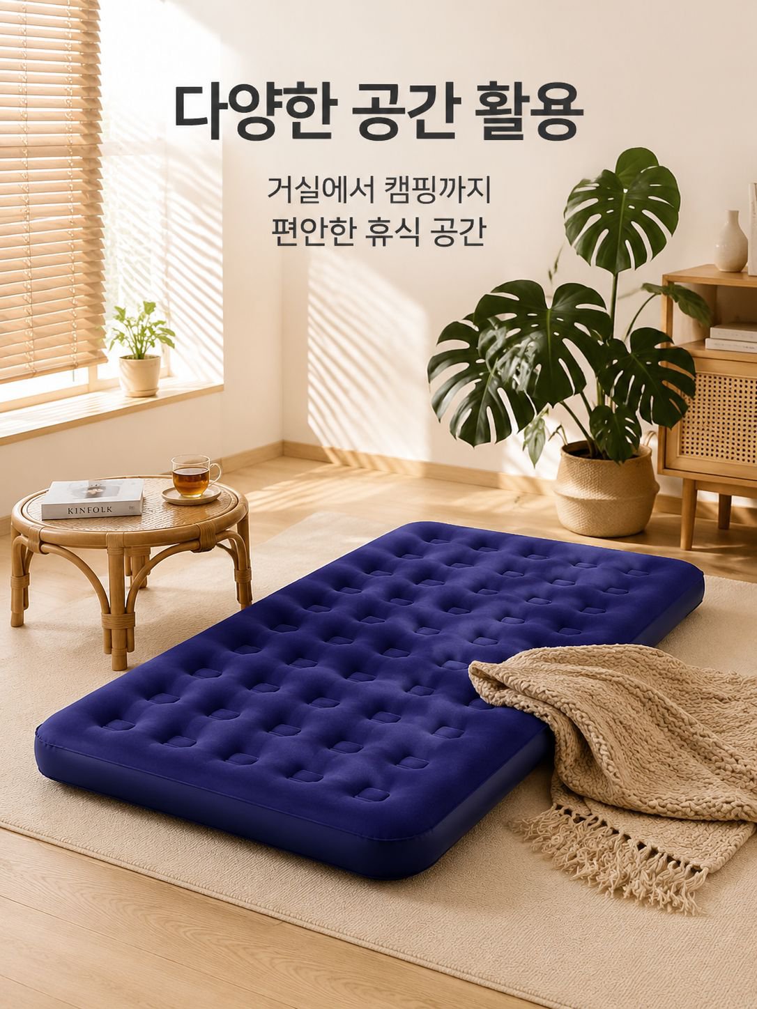 두꺼운 접이식 에어 매트리스