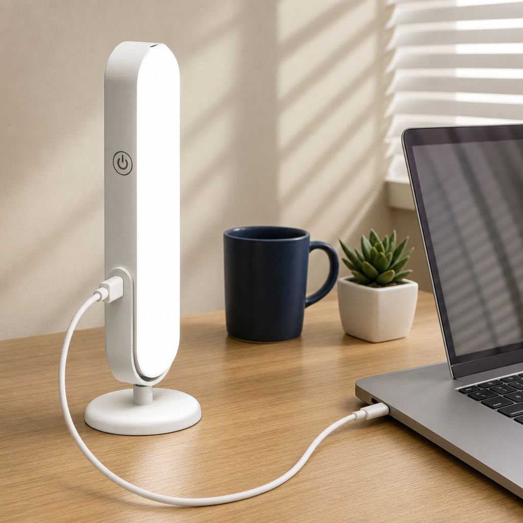 Lámpara de escritorio LED con brazo flexible ajustable