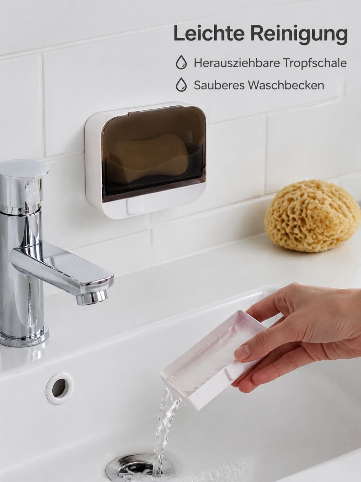 Praktische Badezimmer Ablage ohne Bohren befestigen