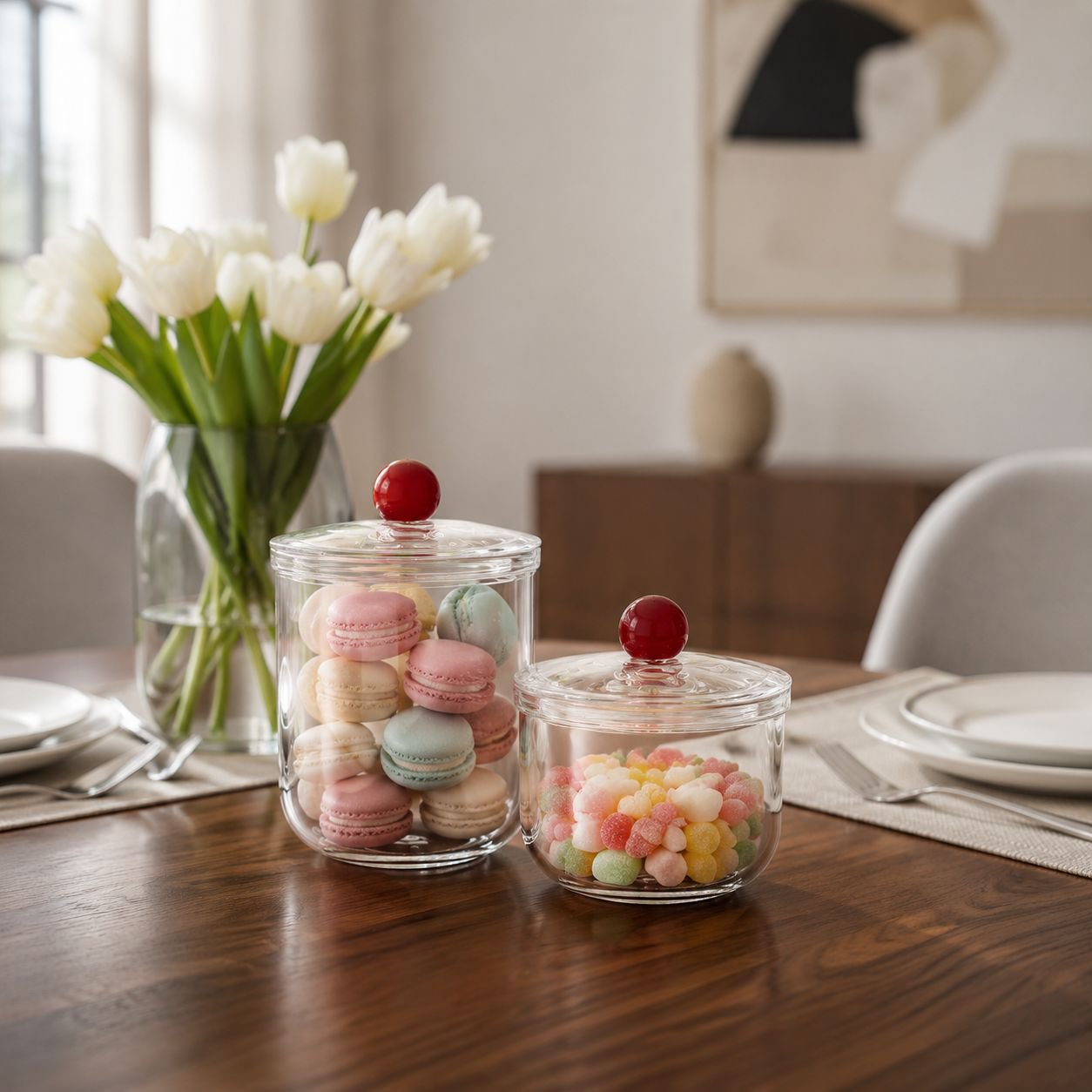 Large food storage jar with secure closure