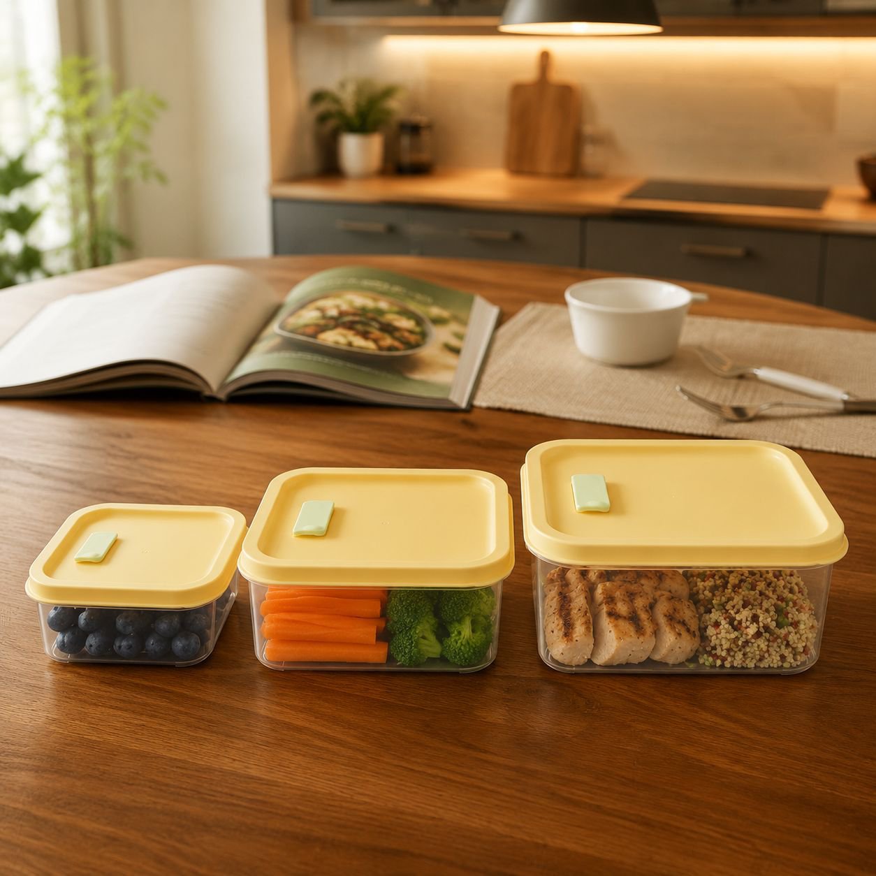 Durable plastic divider box for frozen foods
