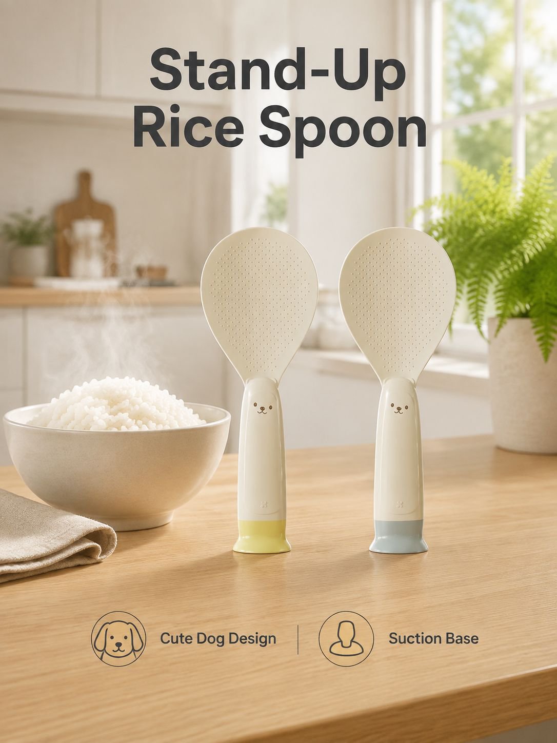 Non-stick Suction Base Baby Spoon
