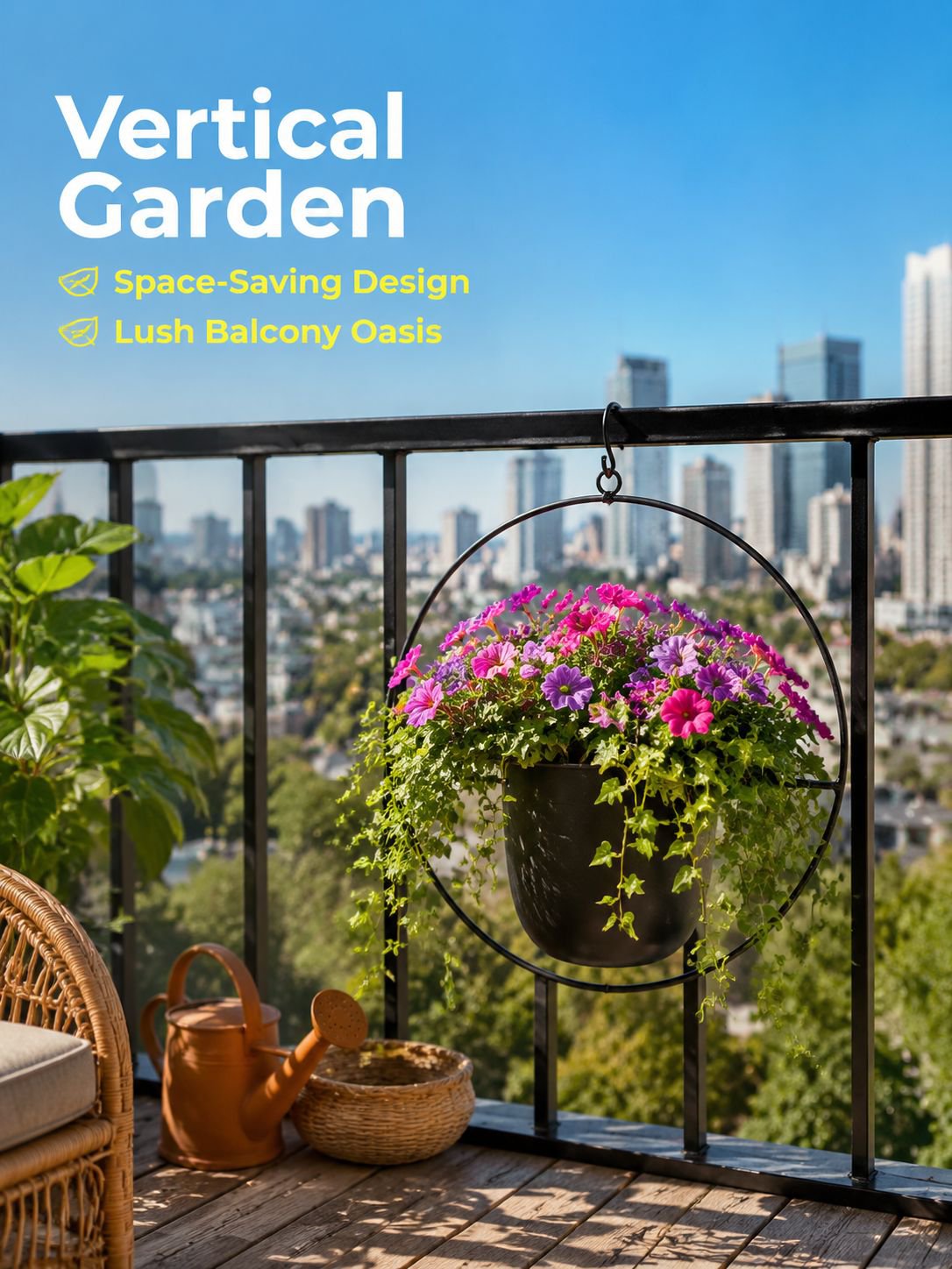 Balcony Hanging Flower Pot Decoration