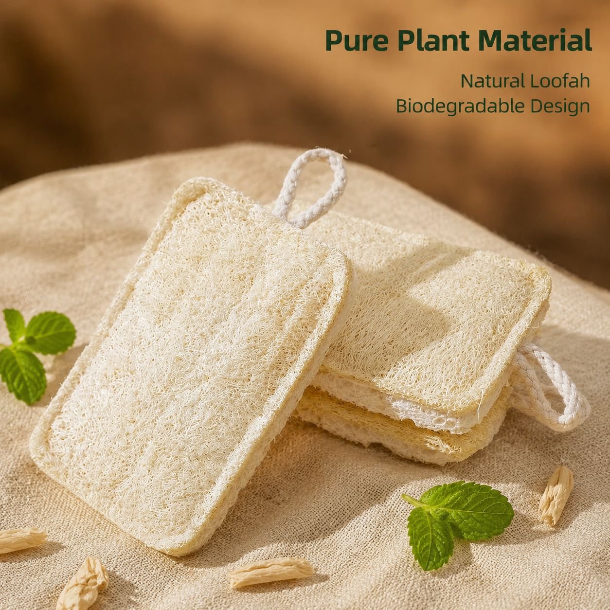 Natural wood pulp cotton sponge cleaning brush