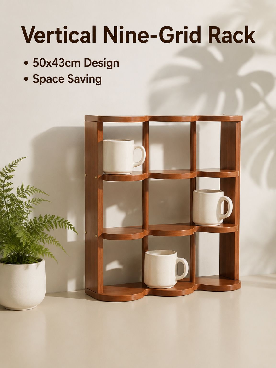 9-Grid Desktop Cup Holder Organizer