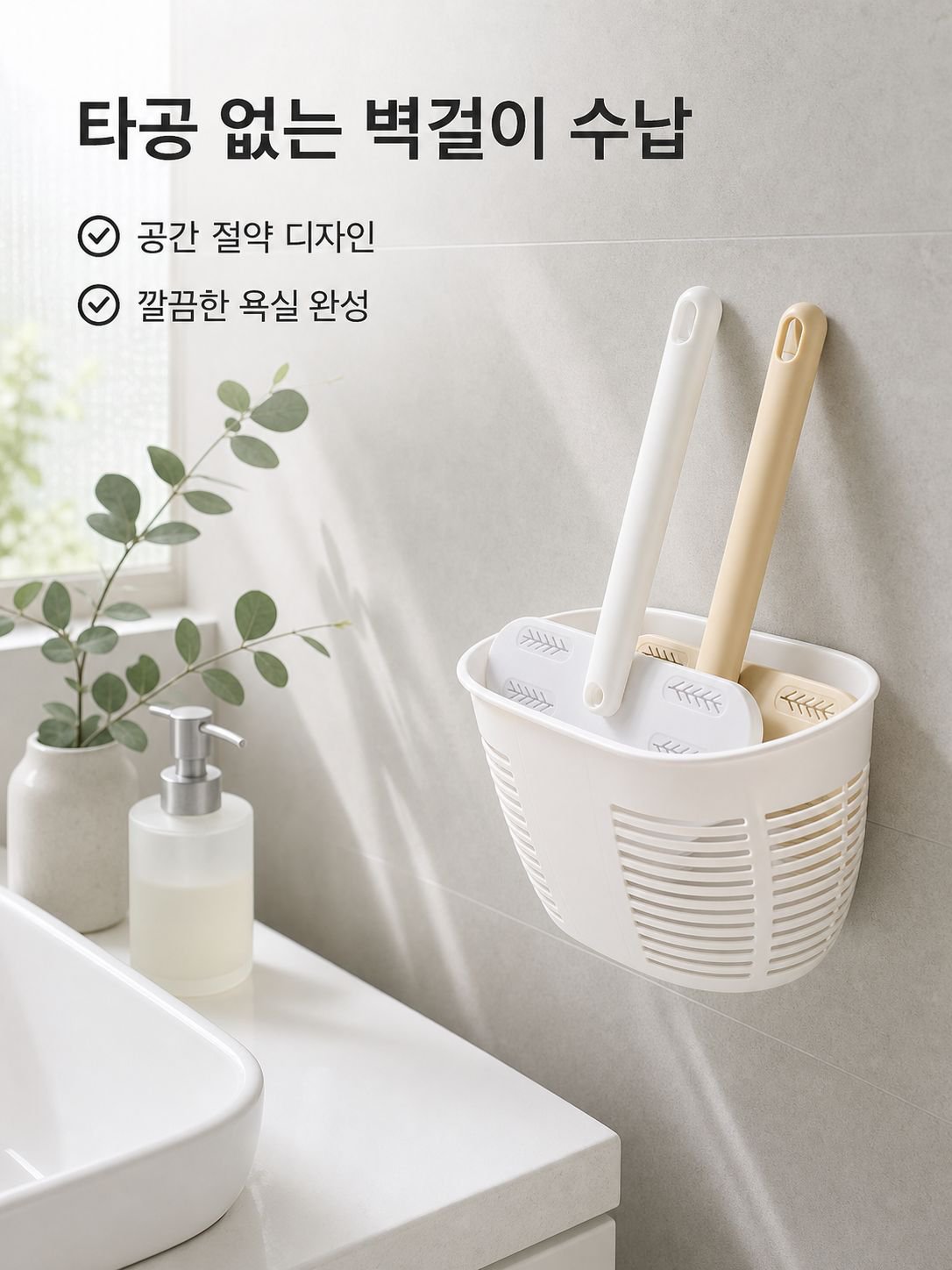 다기능 가정용 벽면 청소 솔