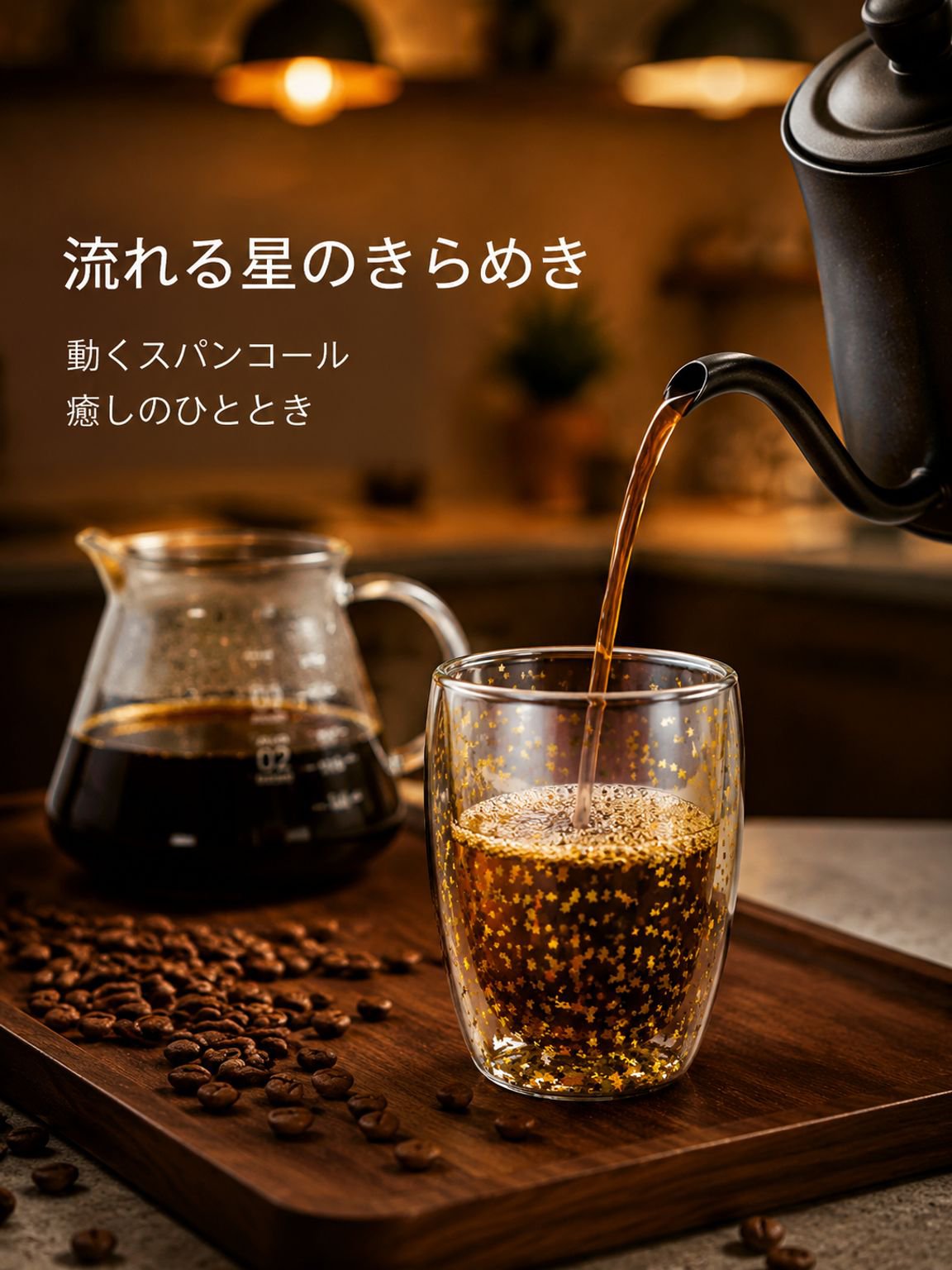 二重構造ホウケイ酸ガラス保温コーヒーカップ