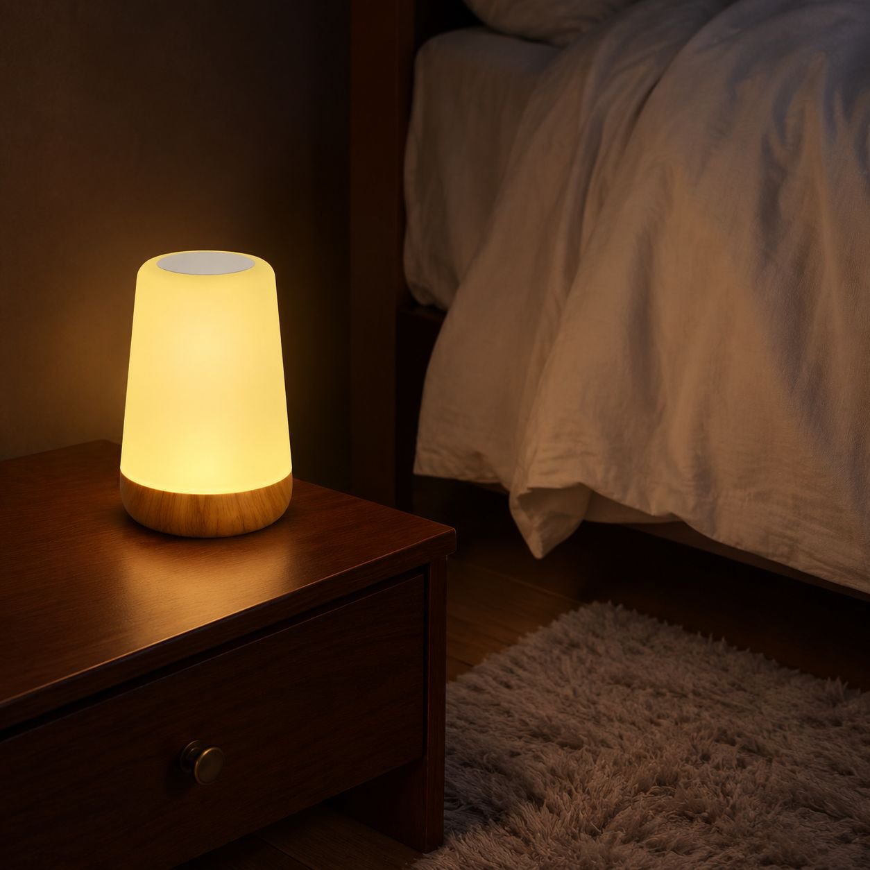 Portable and rechargeable night lamp for students