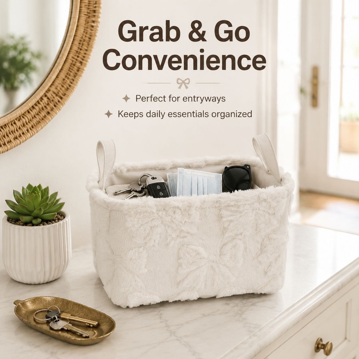 Soft Velvet Storage Basket