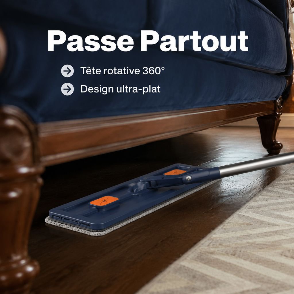 Serpillière grattoir pour les espaces étroits
