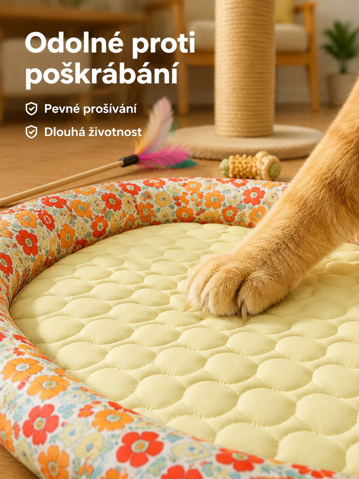 Chladicí podložka s květinovým potiskem