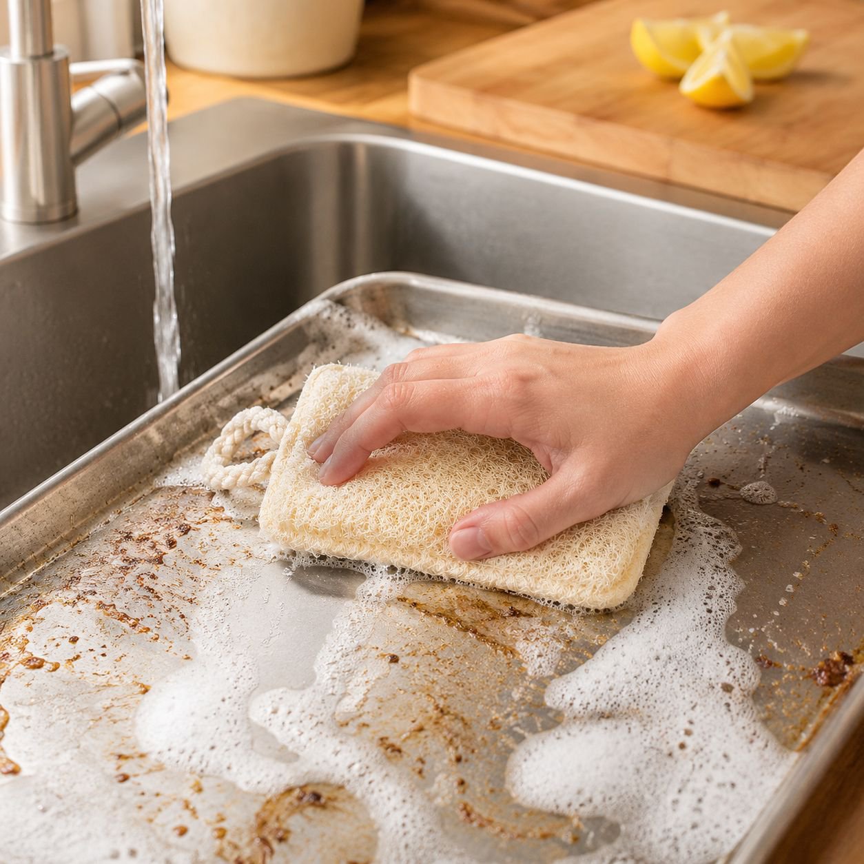 Eco-friendly Wood Pulp Cotton Kitchen Scrubbing Sponge
