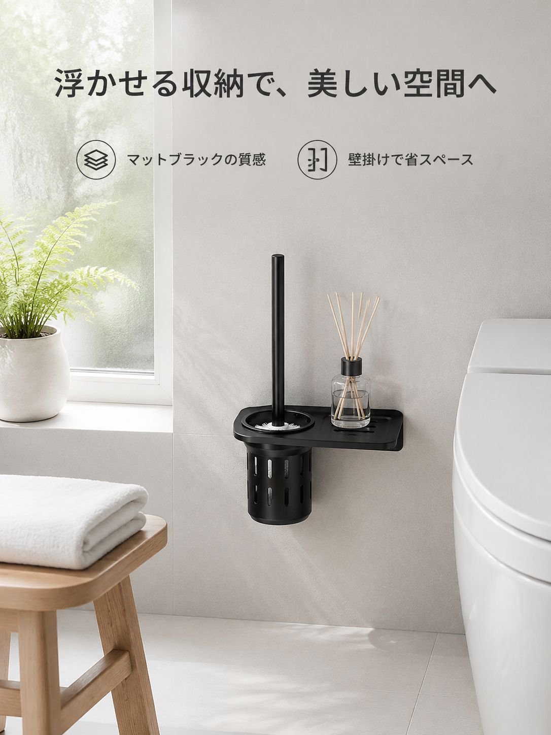 家庭用壁掛け式トイレブラシ