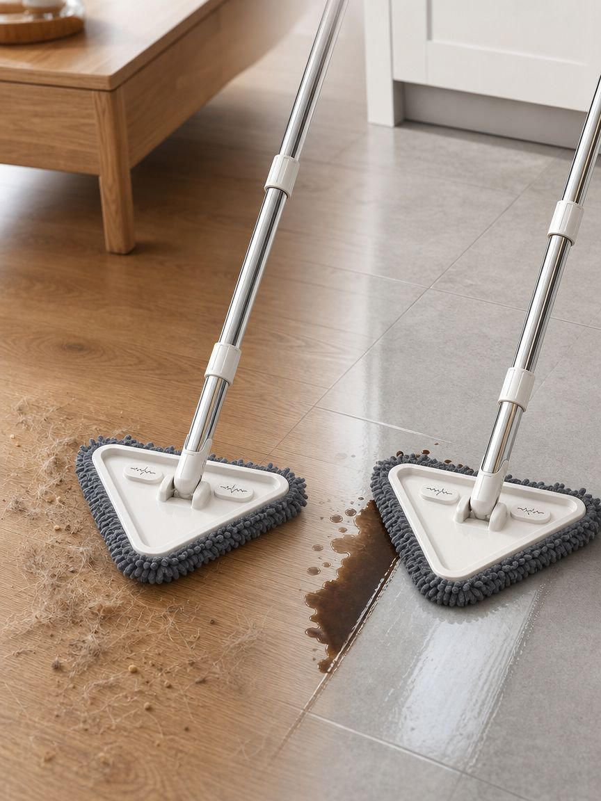 Praktischer Chenille-Mopp mit dreieckigem Kopf
