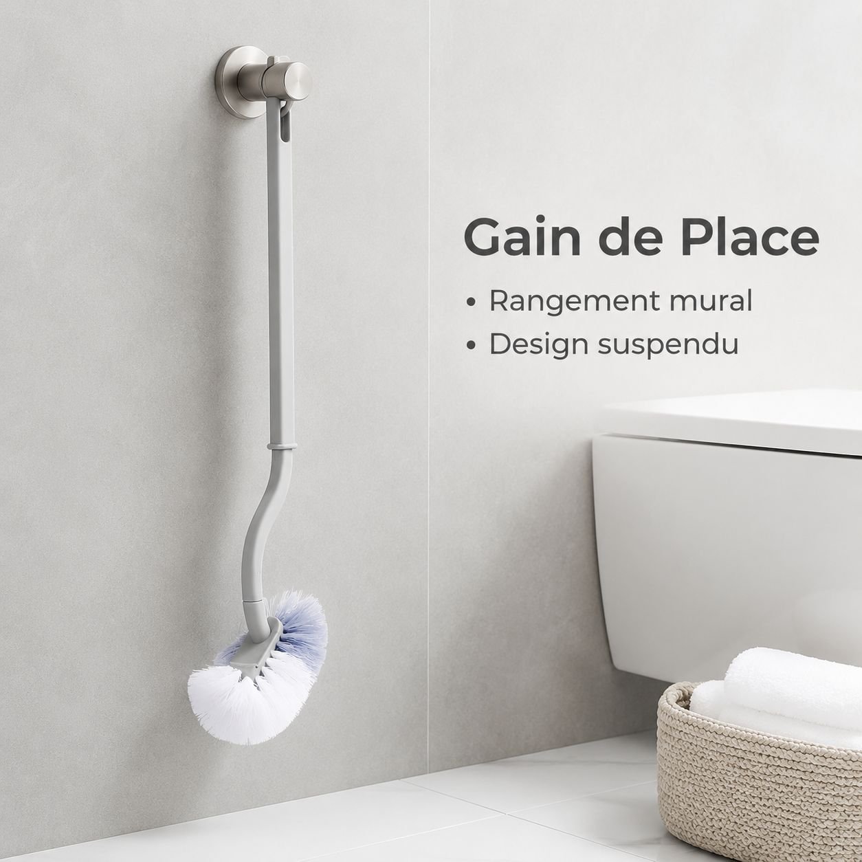 Brosse de toilette en silicone