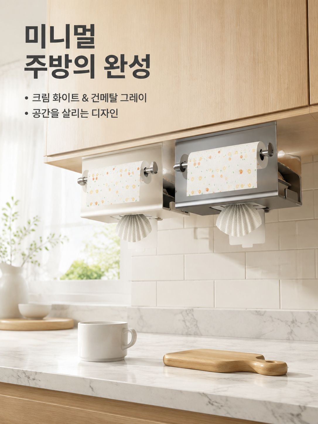 거꾸로 된 키친타월 보관함