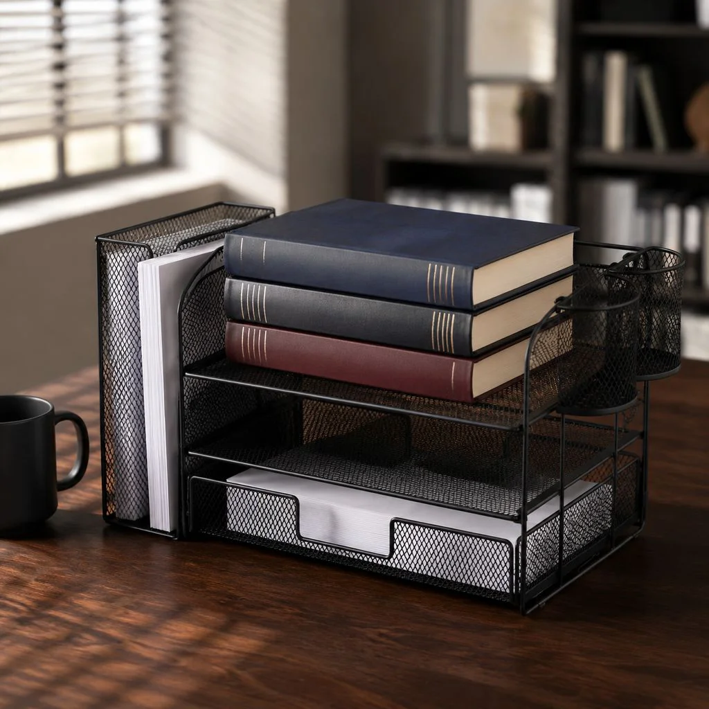 4‑Tier Office Desk File Storage Box