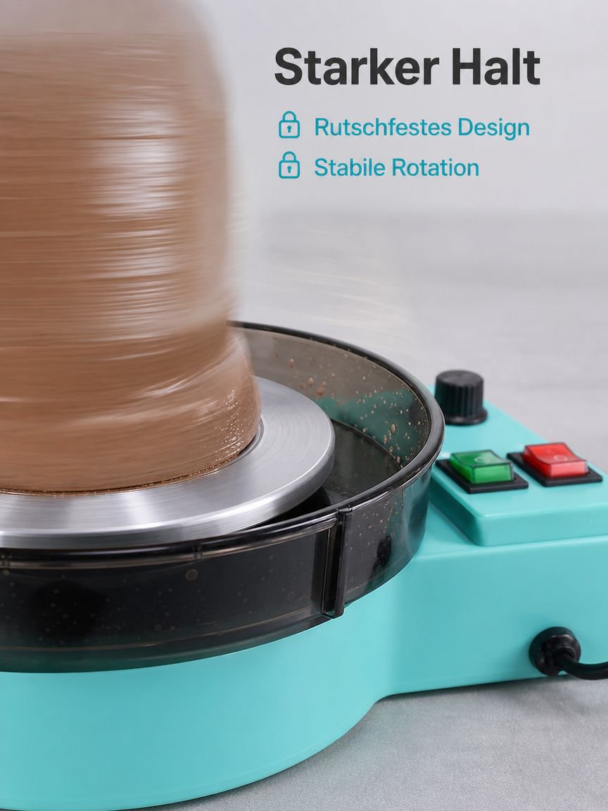 Kreatives Basteln mit elektrischer Töpferscheibe