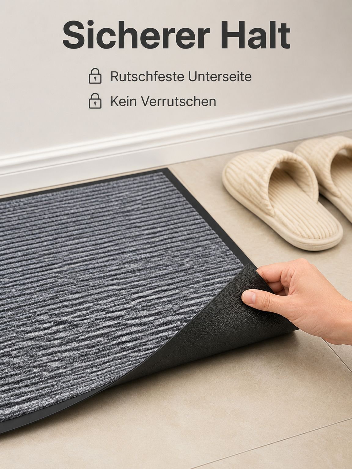Fußmatte vor dem Hauseingang