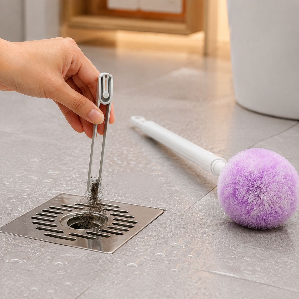 JMY Soft Bristle Toilet Brush for Glazed Surface Protection
