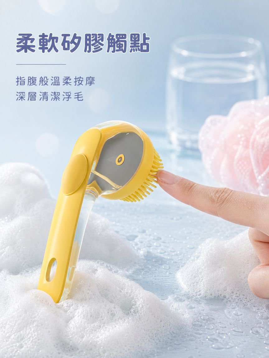 狗貓加液長柄按摩刷